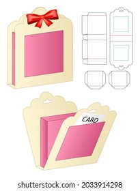 Box packaging die cut template design. 3d mock-up