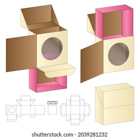 Box packaging die cut template design. 3d mock-up