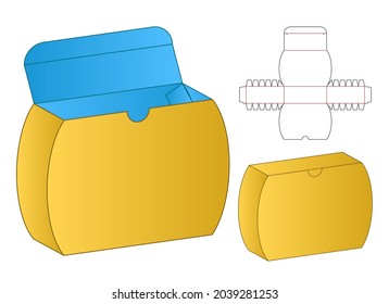 Diseño de la plantilla de corte de cajas de embalaje. 3.ª burla