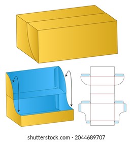 Box packaging die cut template design. 3d mock-up