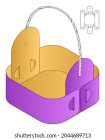 Box packaging die cut template design. 3d mock-up