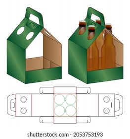 Box packaging die cut template design. 3d mock-up