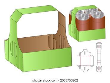 Box packaging die cut template design. 3d mock-up