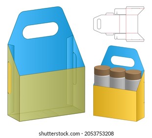 Box packaging die cut template design. 3d mock-up