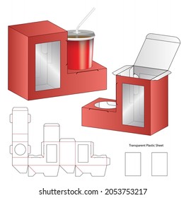 Box packaging die cut template design. 3d mock-up