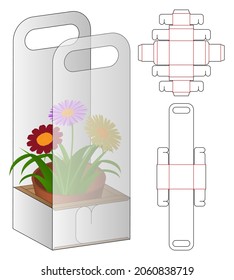 Box packaging die cut template design. 3d mock-up