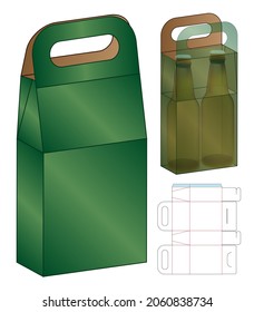 Box packaging die cut template design. 3d mock-up