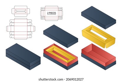 Box packaging die cut template design. 3d mock-up