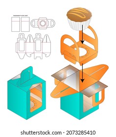 Box packaging die cut template design. 3d mock-up