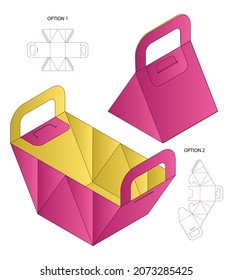 Box Packaging the cut Template Design. 3D-Muster