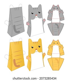 Box packaging die cut template design. 3d mock-up