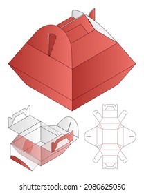 Diseño de la plantilla de corte de cajas de embalaje. 3.ª burla