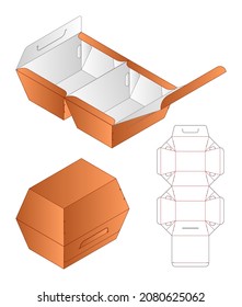 Box packaging die cut template design. 3d mock-up