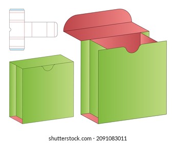 Diseño de la plantilla de corte de cajas de embalaje. 3.ª burla