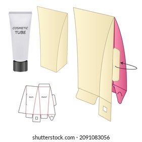 Box packaging die cut template design. 3d mock-up