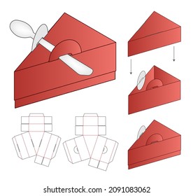 Box packaging die cut template design. 3d mock-up