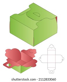 Box packaging die cut template design. 3d mock-up