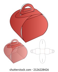 Diseño de la plantilla de corte de cajas de embalaje. 3.ª burla