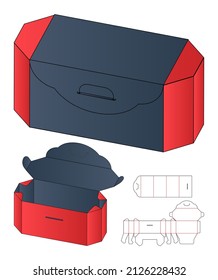 Box packaging die cut template design. 3d mock-up