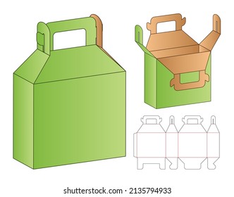 Box packaging die cut template design. 3d mock-up