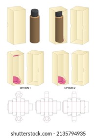 Box packaging die cut template design. 3d mock-up