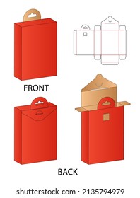 Diseño de la plantilla de corte de cajas de embalaje. 3.ª burla