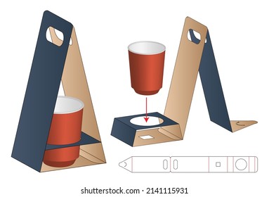 Box packaging die cut template design. 3d mock-up