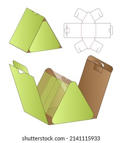 Box packaging die cut template design. 3d mock-up