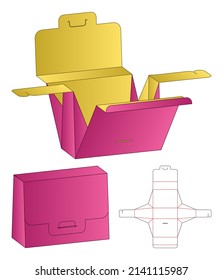 Diseño de la plantilla de corte de cajas de embalaje. 3.ª burla
