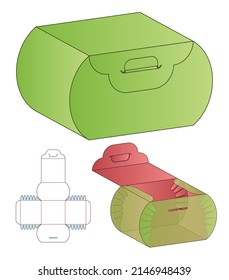 Box packaging die cut template design. 3d mock-up