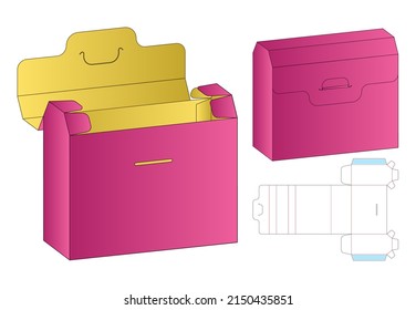 Box packaging die cut template design. 3d mock-up