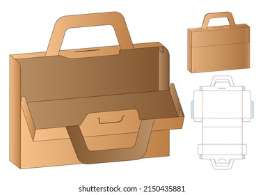 Box packaging die cut template design. 3d mock-up