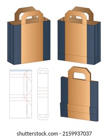 Box packaging die cut template design. 3d mock-up