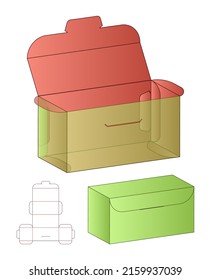 Box packaging die cut template design. 3d mock-up