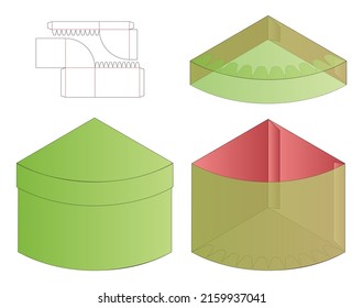 Box packaging die cut template design. 3d mock-up