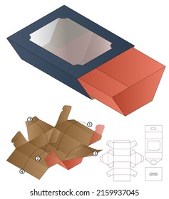 Box packaging die cut template design. 3d mock-up