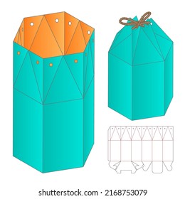 Box packaging die cut template design. 3d mock-up