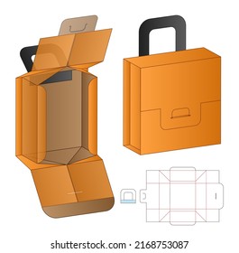 Diseño de la plantilla de corte de cajas de embalaje. 3.ª burla