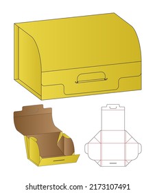 Box packaging die cut template design. 3d mock-up