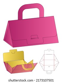 Box packaging die cut template design. 3d mock-up