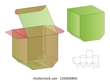Box packaging die cut template design. 3d mock-up