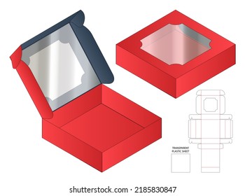 Box packaging die cut template design. 3d mock-up