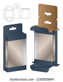 Box packaging die cut template design. 3d mock-up