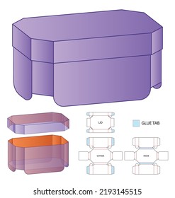 Diseño de la plantilla de corte de cajas de embalaje. 3.ª burla