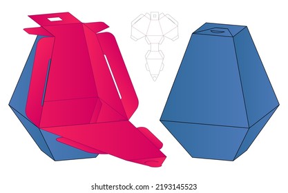 Box packaging die cut template design. 3d mock-up