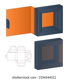 Box packaging die cut template design. 3d mock-up