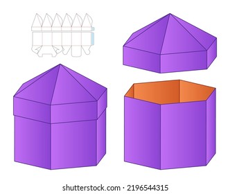 Box packaging die cut template design. 3d mock-up