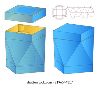 Diseño de la plantilla de corte de cajas de embalaje. 3.ª burla