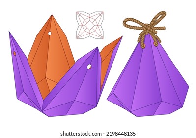 Box packaging die cut template design. 3d mock-up