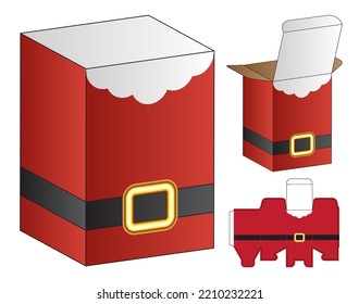 Box packaging die cut template design. 3d mock-up
